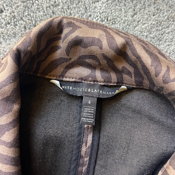 White House Black Market Jean Zebra Jacket size 4 - Picture 5 of 9